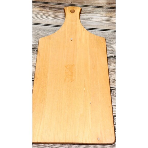 Vtg 60s  Swedish Folk Art Wood Cutting Board Wall Hanger Cottagecore - Picture 3 of 3